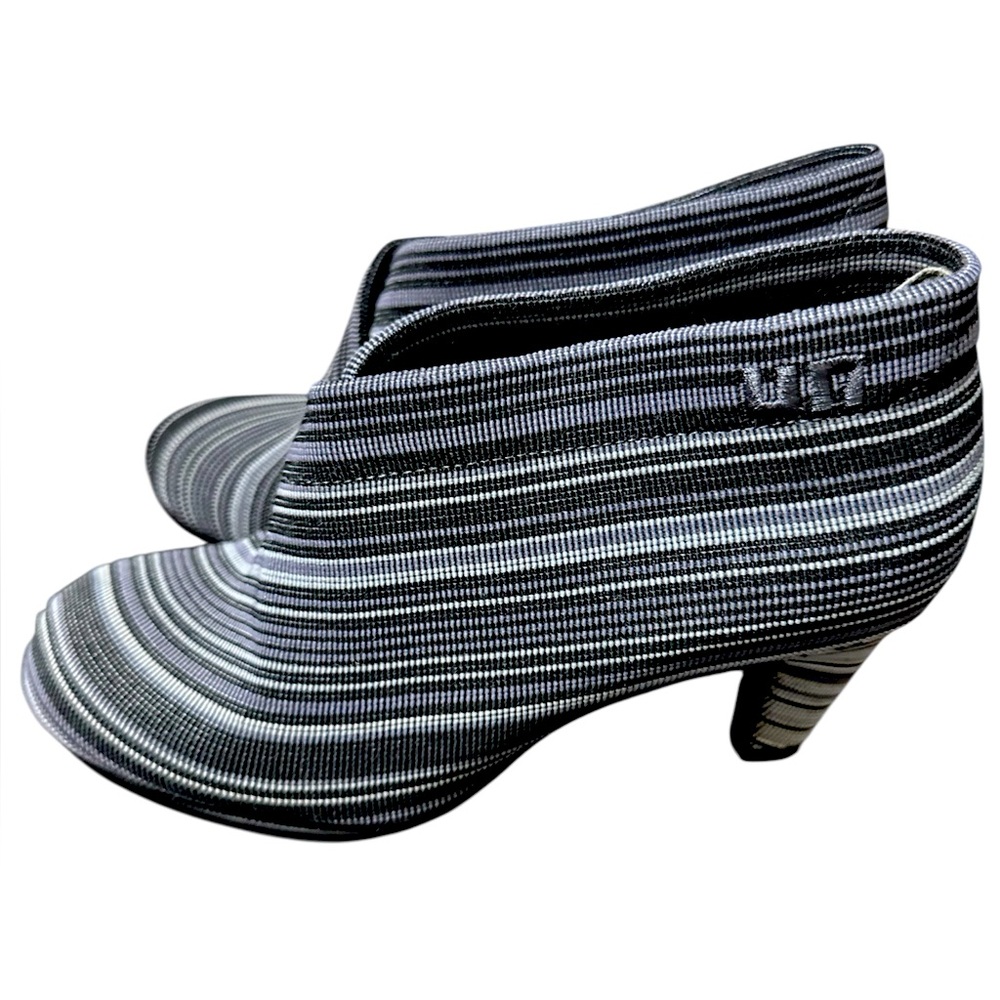United Nude Fabric Striped Ankle Booties Heels